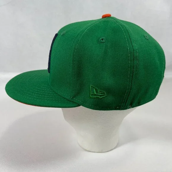 New Era 59FIFTY HOUSTON ASTROS Green Wool 50TH ANNIV. PATCH Fitted Hat 7 1/4" - Picture 4 of 5